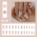 24pcs With Glue Ballet False Nails - HANBUN