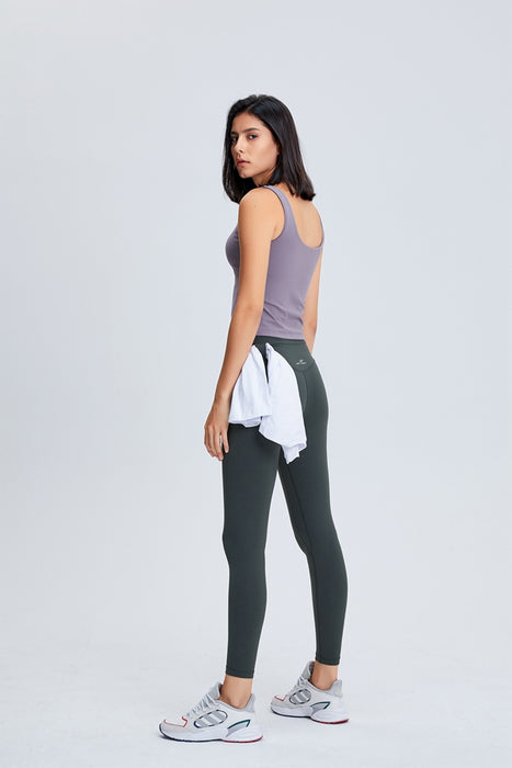 Women's Scrunch Butt Leggings Yoga Pants Dark Green - HANBUN