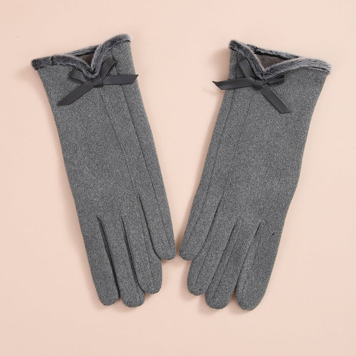 Velvet Thick Warm Touch Gloves - HANBUN