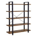 [US Stock]Standing Bookshelf Easy to Assemble Stable Storage Shelves