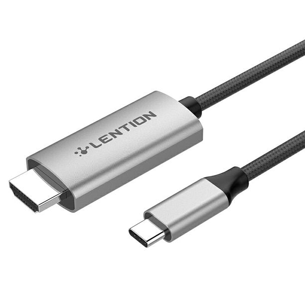 [US Stock] Lention USB-C to HDMI 2.0 30Hz Cable Adapter, 6FT/1.8m, Space Gray - HANBUN