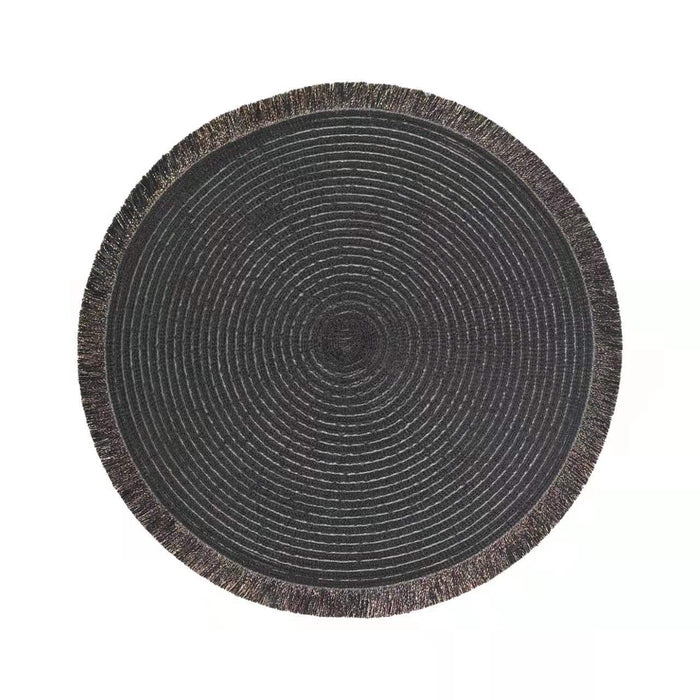 Black fringed lace pad