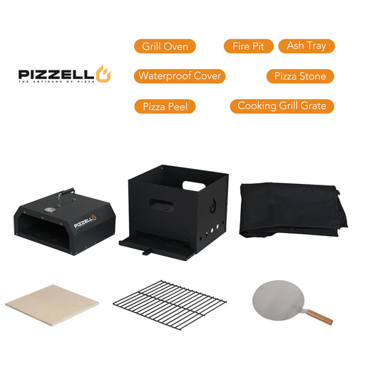 [US STOCK]PIZZELLO Wood Fired Pizza Oven for Grill X50004BK - HANBUN