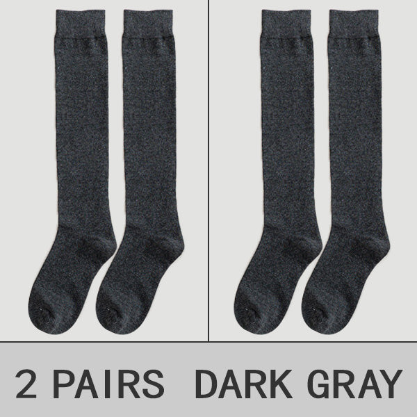 2 Pairs of Cotton Over-the-knee Socks - HANBUN