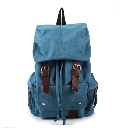 Casual Canvas Large Capacity Backpack Schoolbag - HANBUN