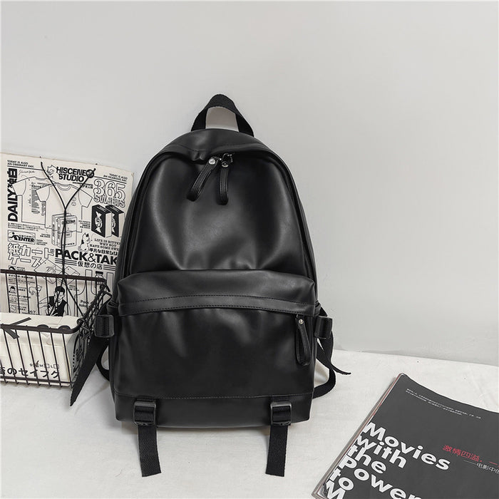 Women Leather Backpack Soft PU Leather Backpack for Men and Women - HANBUN