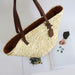 Single Shoulder Straw Bag Underarm Beach Bag Large Capacity Straw Handbag Crossbody - HANBUN