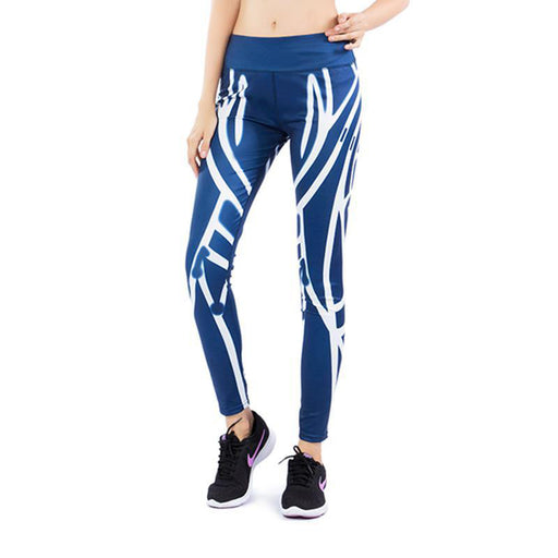 Striped Printed Slim Yoga Pants - HANBUN