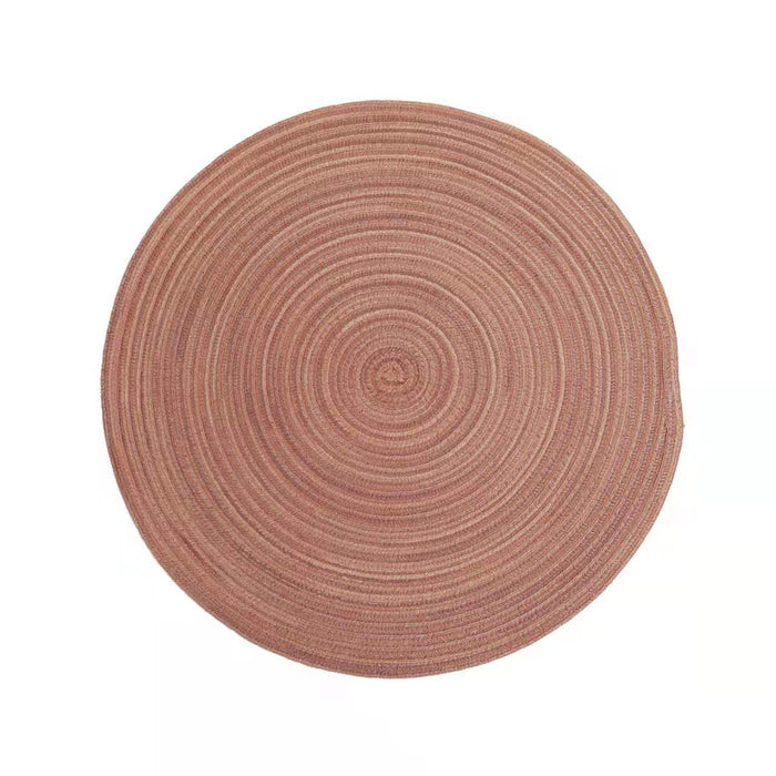 Brown-red round table mat