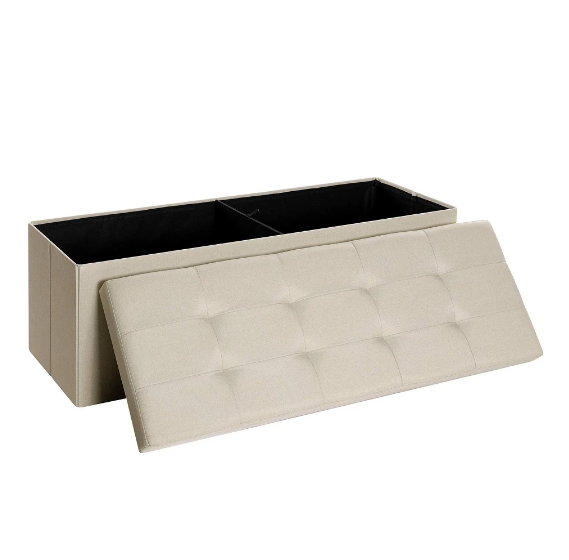 🎁43 inch folding storage bench cabinet