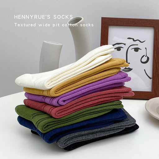 2 Comfy Stretch Cotton Socks - HANBUN