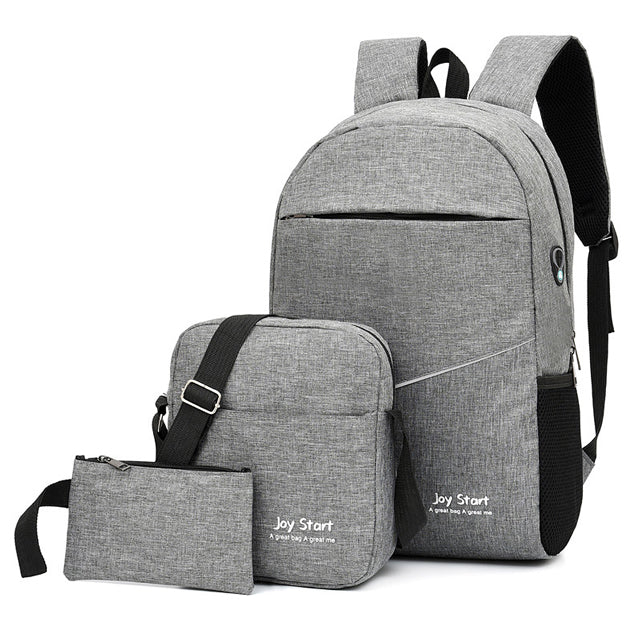 Backpack USB Computer Bag Multifunction Backpack Luminous Schoolbag - HANBUN