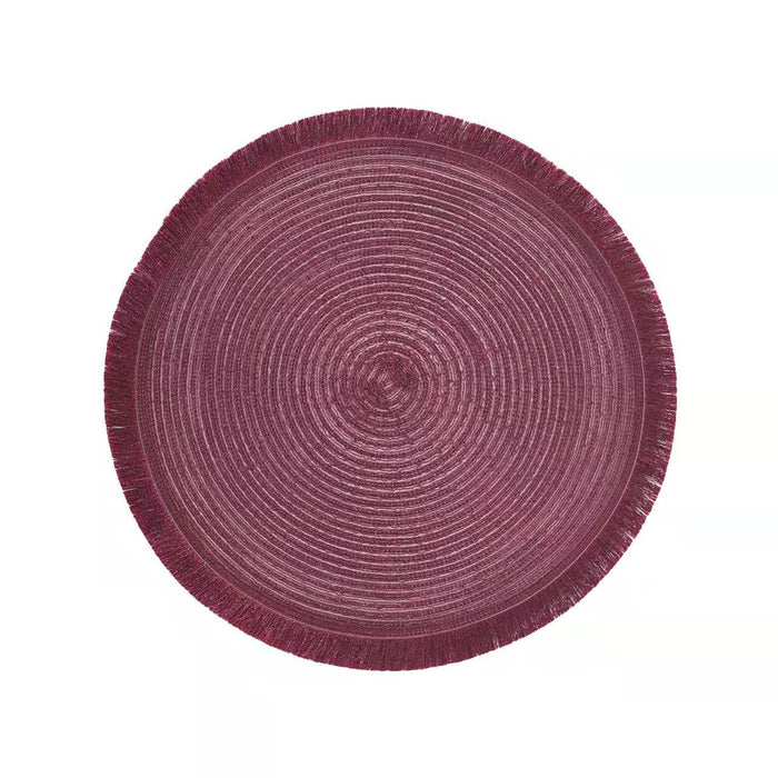 Wine Spiral Weave Round Placemat - HANBUN
