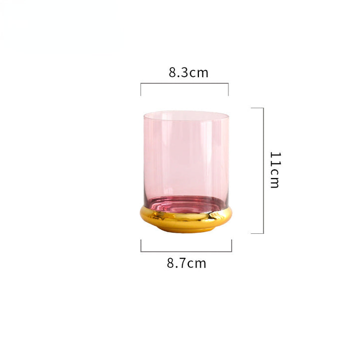Champagne Glass Home Juice Glass Tall Wine Glass Cylindrical - HANBUN