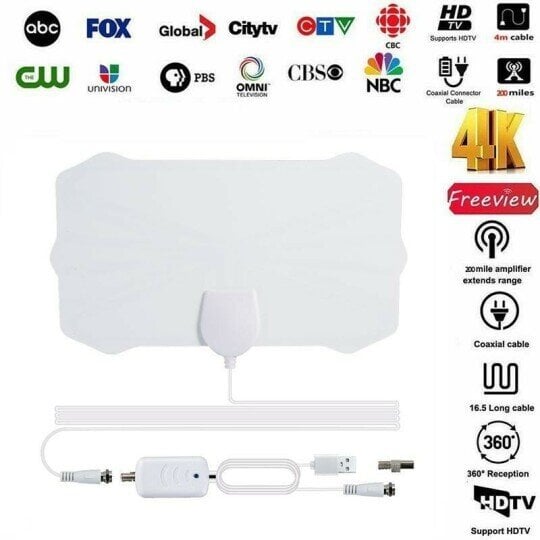HDTV cable antenna 4K (5G chip, 🌎 can be used worldwide) - HANBUN