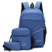 3pcs/set Backpack Usb Charging Port School Bag - HANBUN