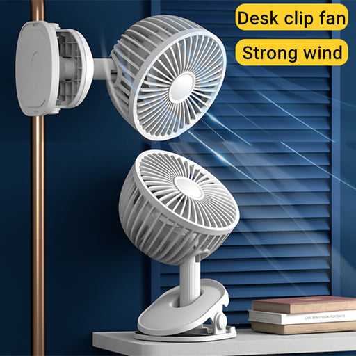 Auto Shaking Head Air Cooling Clip Fan - HANBUN