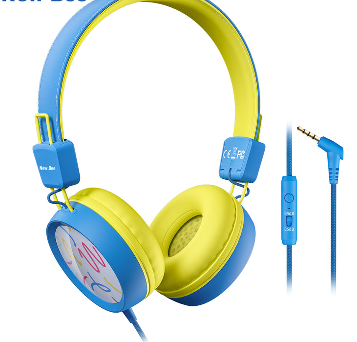 Wired Bee Kids Foldable Headphones - HANBUN