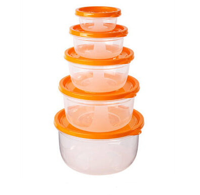 Plastic Lunch Box 5-pack Portable Bowl