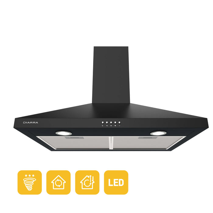 [US Stock] CIARRA 30 Inch Wall Mount Range Hood with 3-speed Extraction CAB75206P-OW - HANBUN