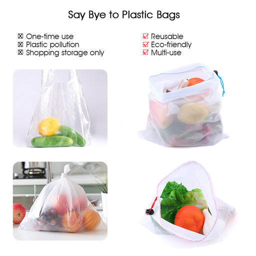 Colorful Reusable Fruit Vegetable Bags - HANBUN
