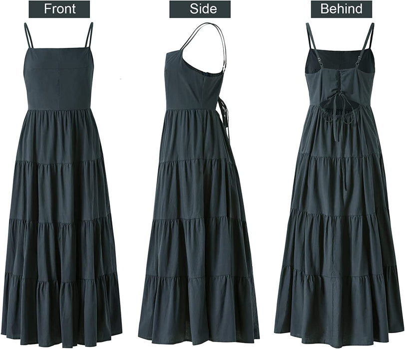 Drawstring Maxi Dress - HANBUN