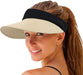 Women Straw Sun Visor Hat - HANBUN