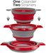 Collapsible Colander Set and Pasta Strainers - HANBUN