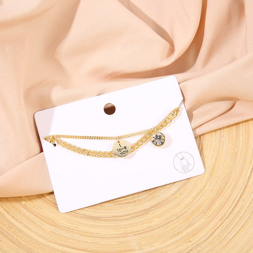 【Clearance】YOYOSO Personal Fashion Beauty Delicate Letter Bracelet YYS787 - HANBUN