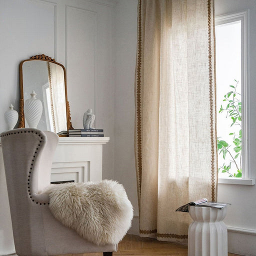 Semi-Blind Woven Hook Curtains - HANBUN