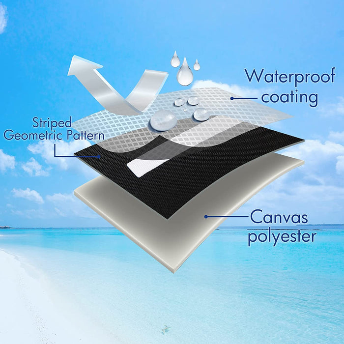2pcs Decorative Outdoor Waterproof Throw Pillow - HANBUN
