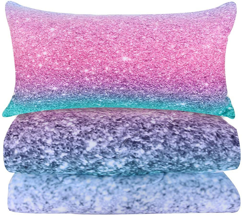 3D printed pink glitter bedding set