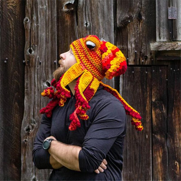(Early Christmas Sale- 48% OFF) Octopus Pattern Color Block Knitted Hat - HANBUN