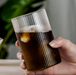 Wine Glass Striped Heat-resistant Glass Drinking Glasses - HANBUN