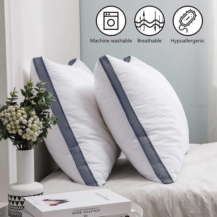 2 Fluffy Pillows 20x30 Inches Large - HANBUN