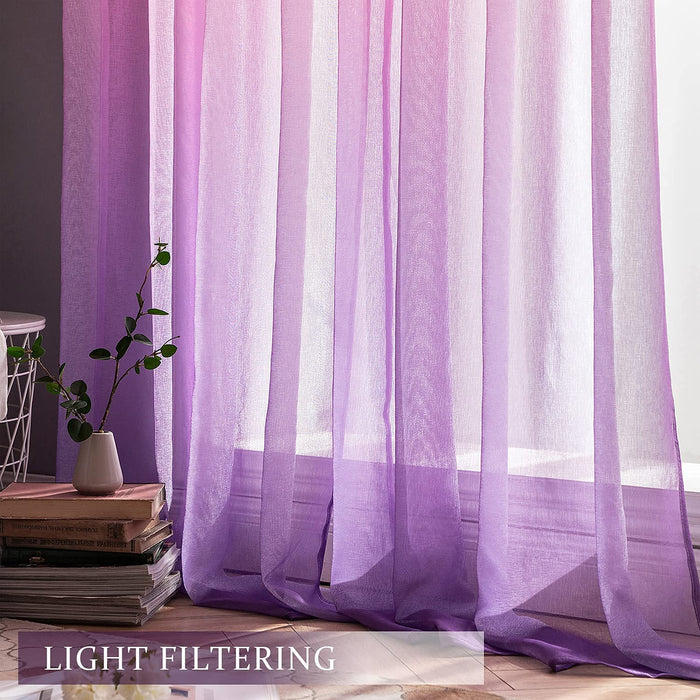 Bedroom Decor Rainbow Curtains/Kids 54 X 84 Inches - HANBUN