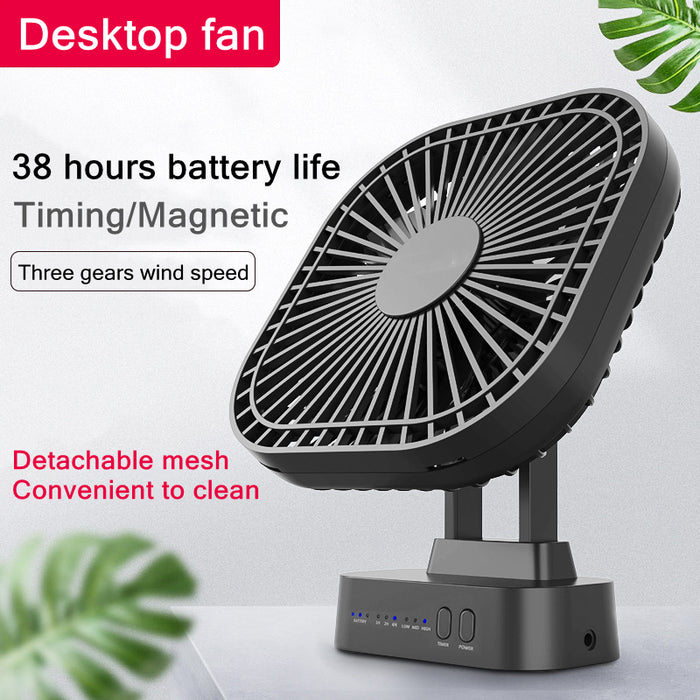 Battery USB Timing Desktop Cooling Fan - HANBUN