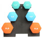 [US Stock] BalanceFrom Colored Neoprene Coated Dumbbell Set with Stand DB-358