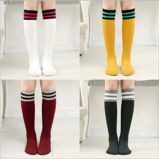 Cotton Striped Sports Socks - HANBUN