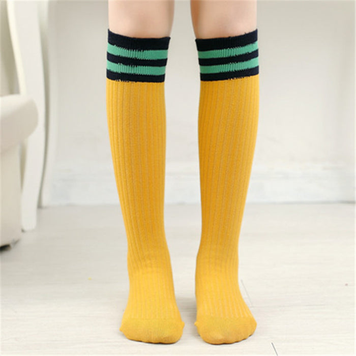 Cotton Striped Sports Socks - HANBUN