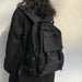 Backpack Schoolbag Large Capacity Button Travel Bag Street - HANBUN
