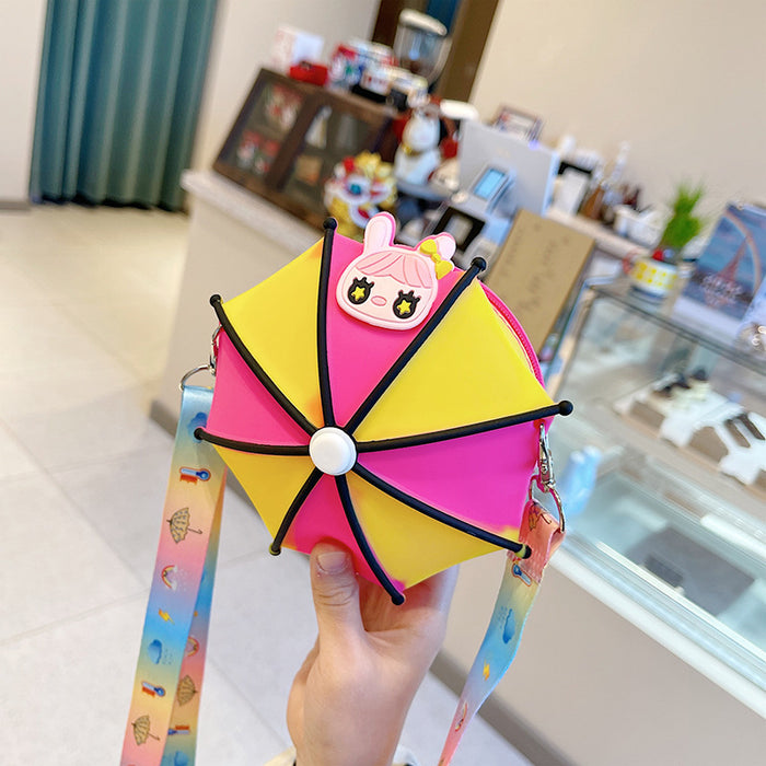 Children's Silicone Bag Umbrella Baby One Shoulder Crossbody Bag - HANBUN