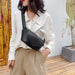Waist Bag Leather Shoulder Bag Chest Bag Female Belt Wallet - HANBUN