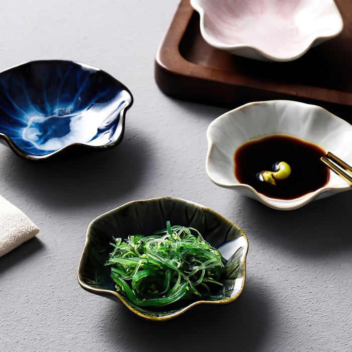 Ceramic Flavor Dish Floral Kin Tableware - HANBUN