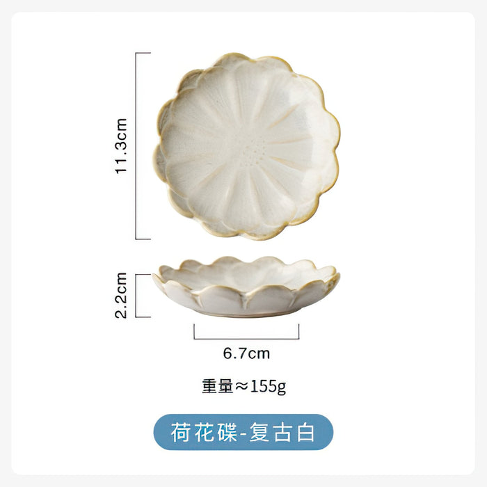 Ceramic Flavor Dish Floral Kin Tableware - HANBUN