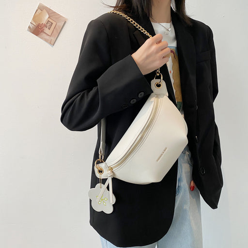 Chain Type Female Waist Bag Shoulder Strap Chest Bag Handbag Waist Bag - HANBUN