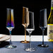 Beveled Champagne Flutes Crystal Clear Goblets - HANBUN