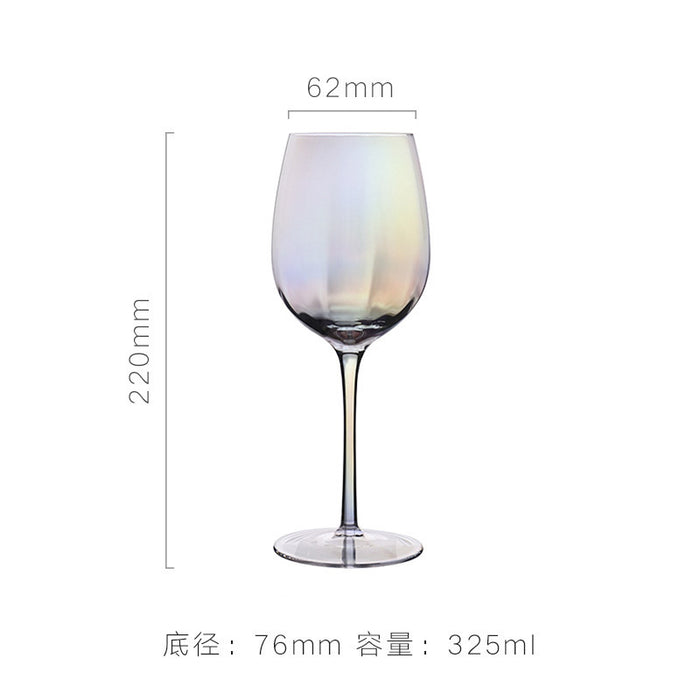 Rainbow Cup Red Wine Glass Beer Mug Home Mug Tall Crystal Mug Set - HANBUN