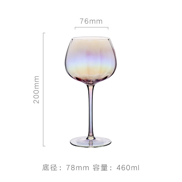 Rainbow Cup Red Wine Glass Beer Mug Home Mug Tall Crystal Mug Set - HANBUN