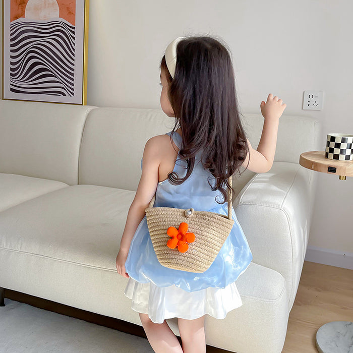 Children's Woven Shoulder Bag - HANBUN